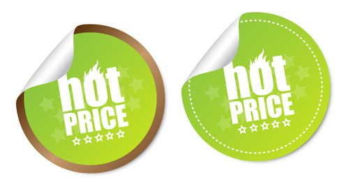Vector hot price stickers design material 01