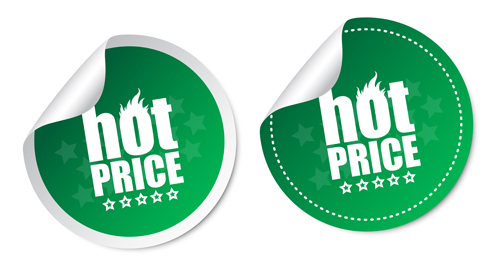 Vector hot price stickers design material 02