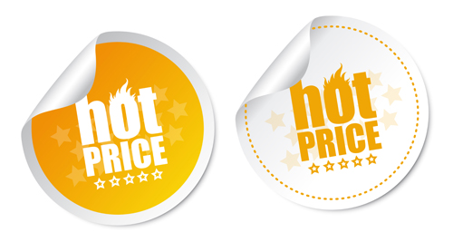 Vector hot price stickers design material 04