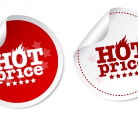 Vector hot price stickers design material 05