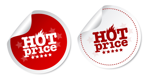 Vector hot price stickers design material 05