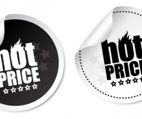 Vector hot price stickers design material 06