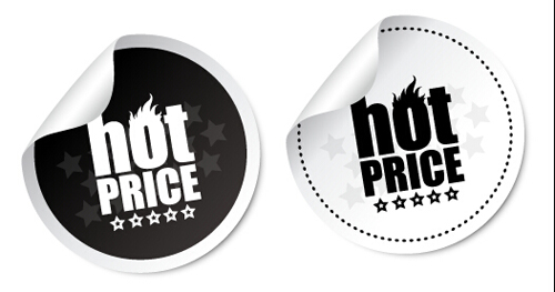 Vector hot price stickers design material 06