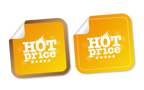 Vector hot price stickers design material 07