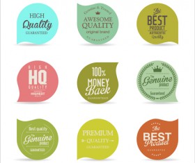 Vector retro badges design set 02