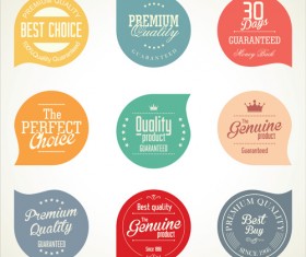 Vector retro badges design set 03