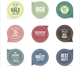 Vector retro badges design set 04