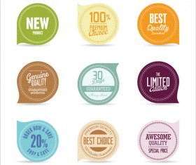 Vector retro badges design set 05