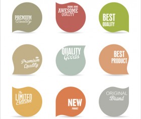 Vector retro badges design set 06