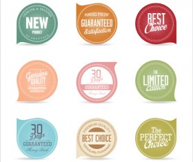Vector retro badges design set 07