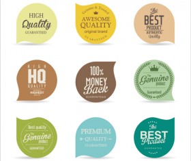 Vector retro badges design set 08