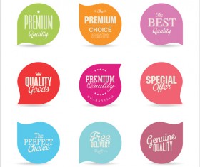 Vector retro badges design set 09