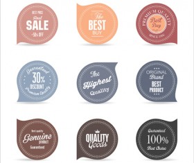 Vector retro badges design set 10
