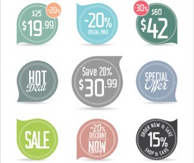 Vector retro badges design set 15