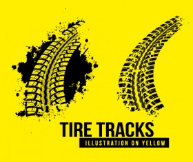 Vintage tire tracks art backgrounds vector