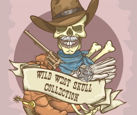 Vector wild west vintage labels 01