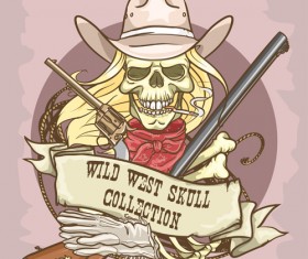 Vector wild west vintage labels 02
