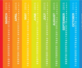 Vertical banner Calendar 2016 vector
