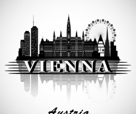 Vienna city background vector