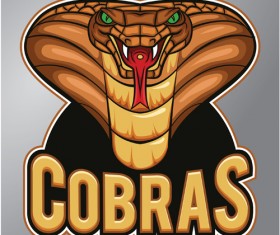 Vintage cobras logo vector material