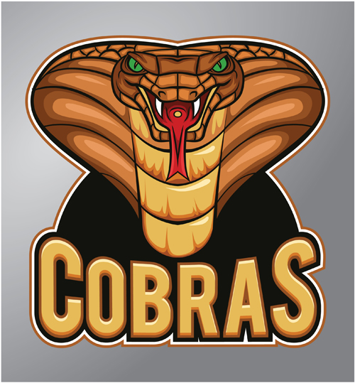 Vintage cobras logo vector material