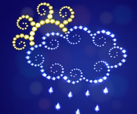 Weather diamond decorative vectors 03