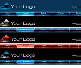 Web sites menu vectors material set 01