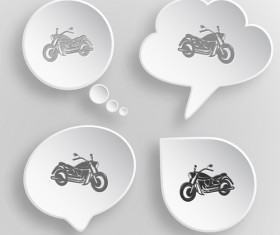 White paperboard icons vector set 03