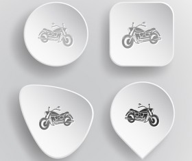 White paperboard icons vector set 06