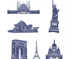 World Architecture vector material