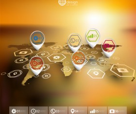 World maps infographics design vectors 01