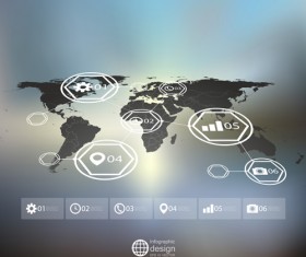 World maps infographics design vectors 05