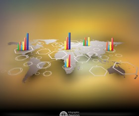 World maps infographics design vectors 07