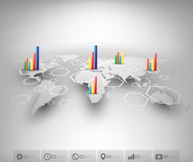 World maps infographics design vectors 08