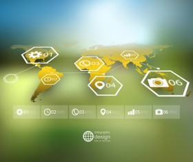 World maps infographics design vectors 09