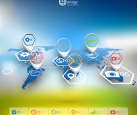 World maps infographics design vectors 13