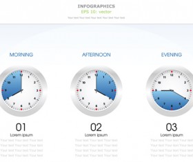 World time infographics vector