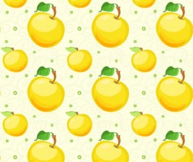 Yellow apple vector pattern