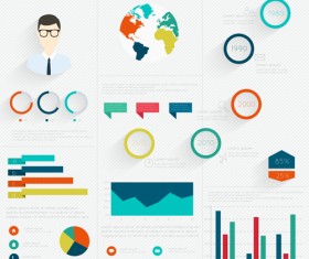 world infographic template vector material 01