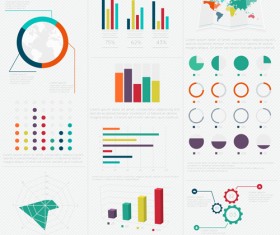world infographic template vector material 02