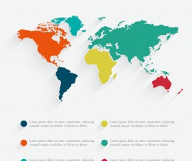 world infographic template vector material 04