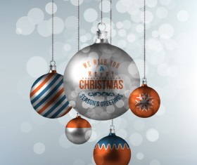 2016 Christmas ball hanging vector material