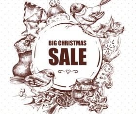 2016 Christmas big sale hand drawn vector 02