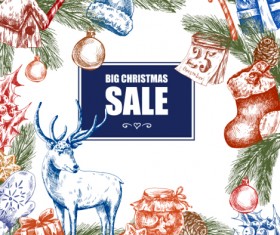 2016 Christmas big sale hand drawn vector 08