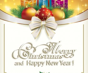 2016 Christmas new year gold background vectors 02 free download