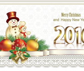 2016 Christmas new year gold background vectors 03