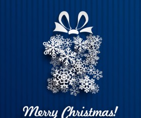 2016 Christmas sonwflake with ornate background vector 02