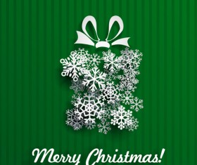 2016 Christmas sonwflake with ornate background vector 05