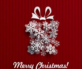 2016 Christmas sonwflake with ornate background vector 08