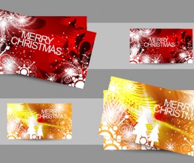 2016 Merry christmas business cards vectors
